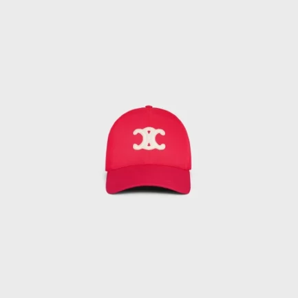 TRIOMPHE BASEBALL CAP IN COTTON ROUGE VIF