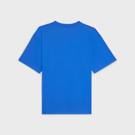CELINE LOOSE T-SHIRT IN COTTON JERSEY BLUE