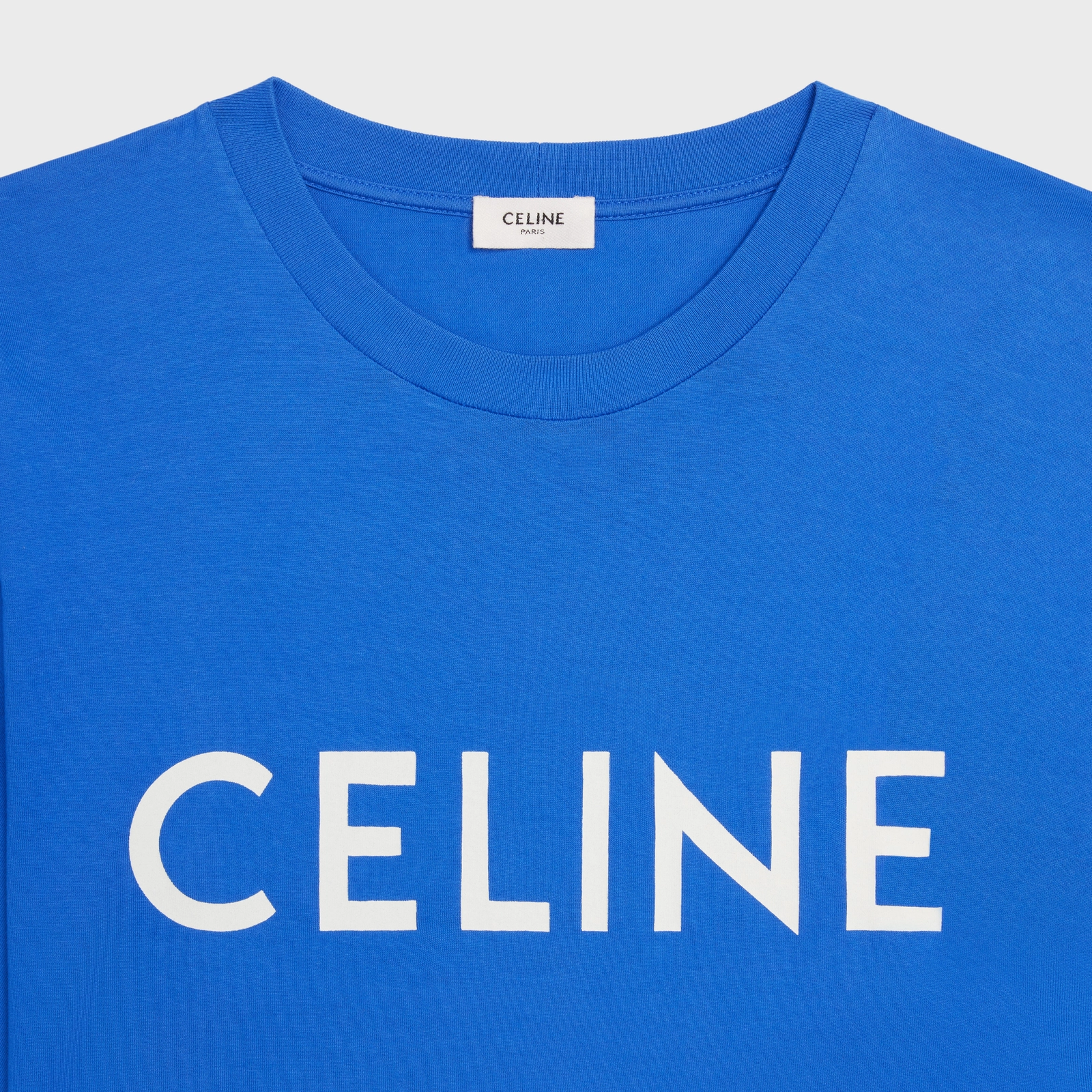 CROPPED CELINE T-SHIRT IN COTTON JERSEY
