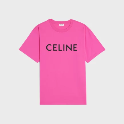 LOOSE CELINE TEE IN COTTON CRANBERRY PINK 