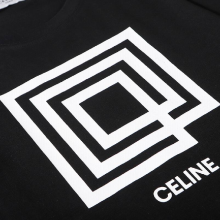 Celine T Shirt with Show Invitation Labyrinth Print