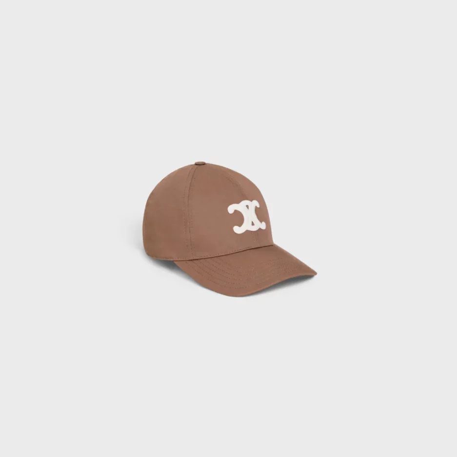 TRIOMPHE BASEBALL CAP IN COTTON MARRON GLACE