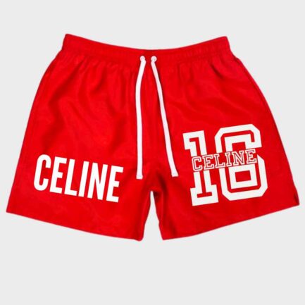 Celine Shorts 16 Red Logo Hot
