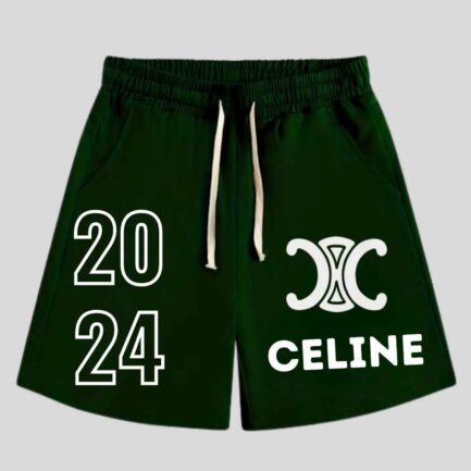 Celine Shorts Green 2024 Logo